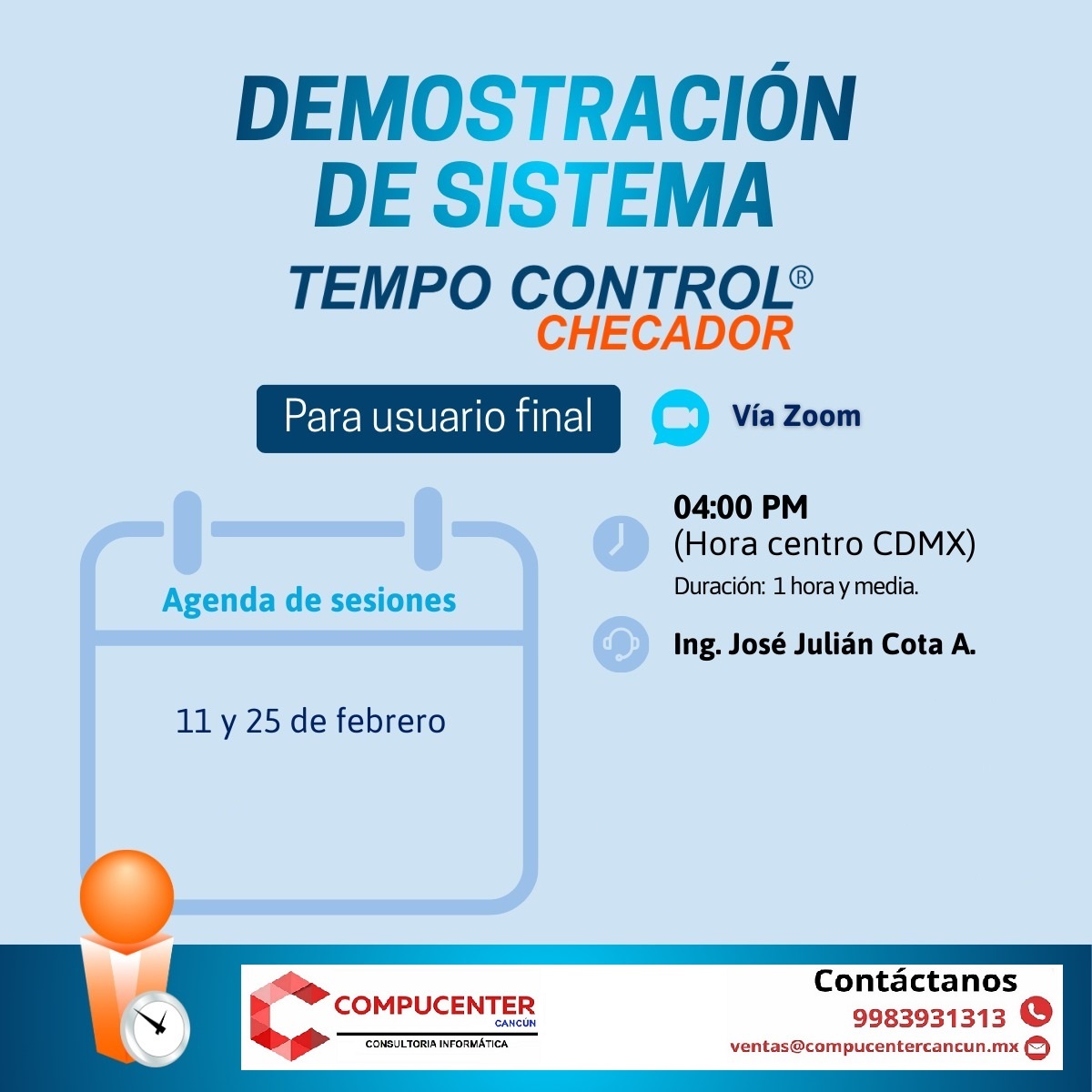 Demostración sistema Tempo Control® Checador 